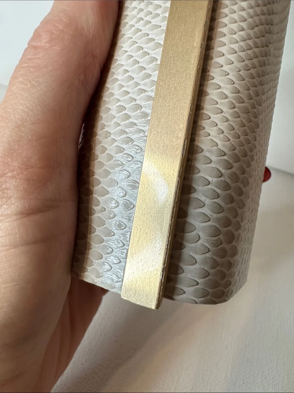 Jimmy Choo Faux Snakeskin Eyeglasses Case